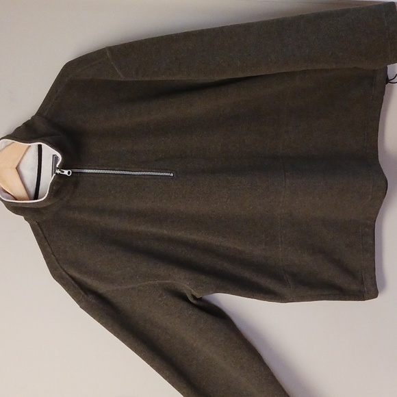 Men's 1/4 Zip Fleece Pullover Olive Green Size Large - Picture 1 of 14